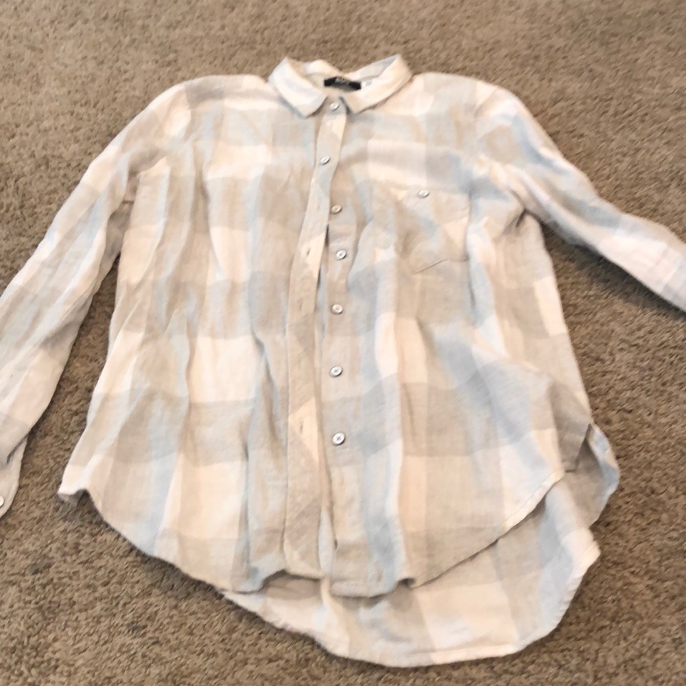 BDG white + gray flannel